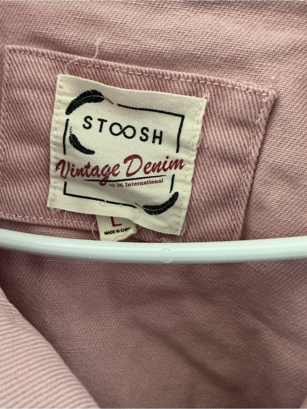 Stoosh Dusty Pink Cropped Jean Jacket - Picture 3 of 3